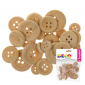 12025 BOTTONI LEGNO NATURALE 30 PZ. 12025 BOTTONI LEGNO NATURALE 30 PZ.