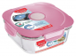 870501 GLASS LUNCH BOX ROSA