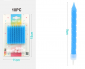 ED0299 CANDELINE C/SUP.AZZURRE 10PZ ED0299 CANDELINE C/SUP.AZZURRE 10PZ